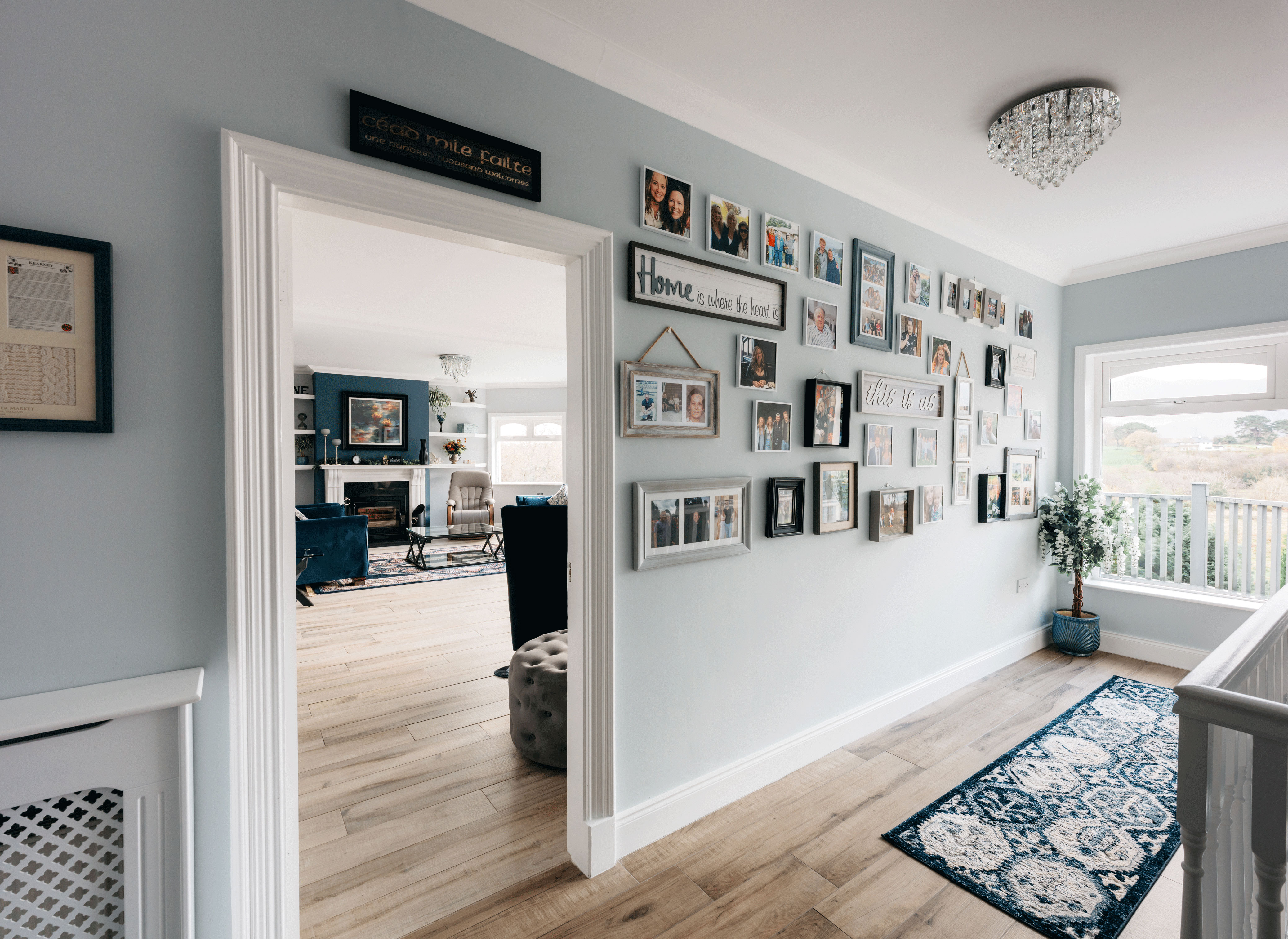 Panoramic view of the landscape around Greenane House